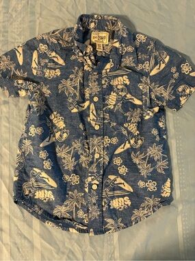 Children’s Place Boy’s Small Tropical Button-Down Shirt